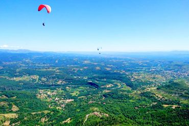 Vue Ardèche en parapente